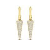 Diamond Trinity Drop Huggie Earrings
