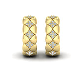 Diamond Cluster Barrel Earrings