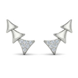 Diamond and Multi Trinity Ear Climber