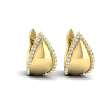 Diamond Trinity Huggie Earrings