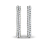 Diamond Elongated Hoop Earrings