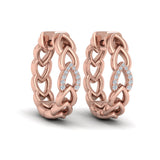 Diamond Accent Open Multi Tear Drop Link Earrings