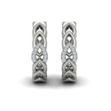 Diamond Accent Open Multi Tear Drop Link Earrings