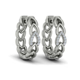 Diamond Accent Open Multi Tear Drop Link Earrings