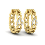 Diamond Accent Open Multi Tear Drop Link Earrings