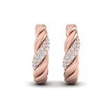 Tapered Conch Twist Hoop Earrings