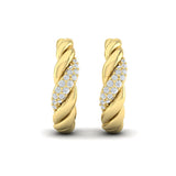 Tapered Conch Twist Hoop Earrings