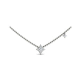 Diamond Cluster Vlora Star Double Pendant Necklace