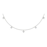 Multi Diamond Vlora Star Tassel Necklace