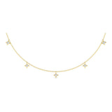 Multi Diamond Vlora Star Tassel Necklace