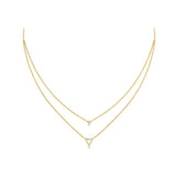 Diamond Open Trinity Two Row Necklace