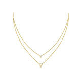 Diamond Open Trinity Two Row Necklace