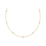 Diamond Cluster Multi Vlora Star Pendant Necklace