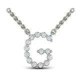 Diamond Alphabet Pendant Necklace, G