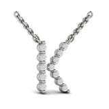 Diamond  Alphabet Pendant Necklace, K
