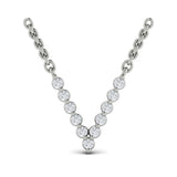 Diamond Alphabet Pendant Necklace, V