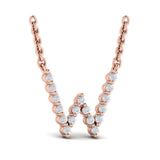 Diamond Alphabet Pendant Necklace, W