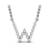 Diamond Alphabet Pendant Necklace, W