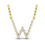 Diamond Alphabet Pendant Necklace, W
