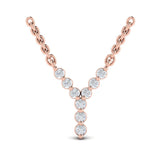 Diamond Alphabet Pendant Necklace, Y
