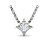 Single Diamond Vlora Star Pendant Necklace