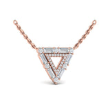 Diamond Baguette Double Trinity Necklace