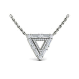 Diamond Baguette Double Trinity Necklace