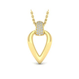 Diamond Accent Open Tear Drop Link Pendant