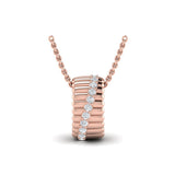 Fluted Wave Ring Pendant
