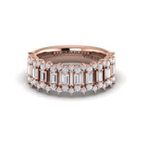 Diamond Baguette and Round Diamond Regal Ring