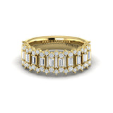 Diamond Baguette and Round Diamond Regal Ring