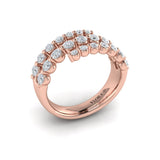 Diamond Three Row Wrap Ring