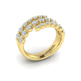 Diamond Three Row Wrap Ring