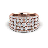 Diamond Multi-Row Statement Ring