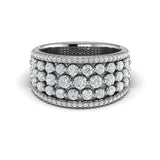 Diamond Multi-Row Statement Ring