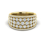 Diamond Multi-Row Statement Ring