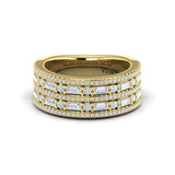 Diamond Baguette Multi-Row Ring