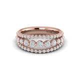 Diamond Three Row Ring
