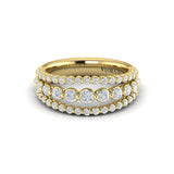 Diamond Three Row Ring