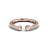 Graduating Diamond Open Ring