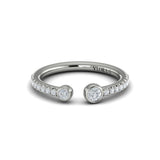 Graduating Diamond Open Ring