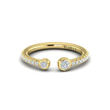 Graduating Diamond Open Ring