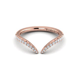Diamond Open Chevron Ring