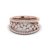 Floating Diamond Cluster Ring