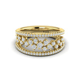Floating Diamond Cluster Ring