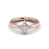 Channel Set Diamond Cluster Vlora Star Ring