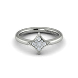 Channel Set Diamond Cluster Vlora Star Ring