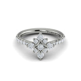 Floating Diamond Floral and Vlora Star Ring