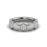 Alternating Diamond Cluster Honeycomb Ring