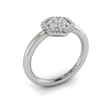 Diamond Cluster Single Honeycomb Ring